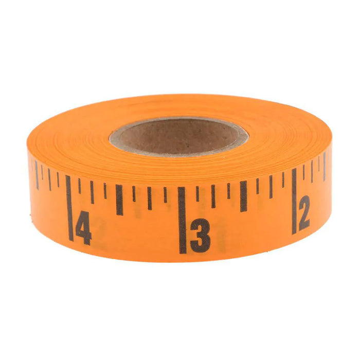 Adhesive Tape Measure - 36" Strips - Inches - Orange