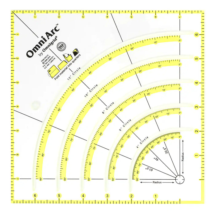 OMNIGRID® Omniarc Ruler Non Slip Neon Circle Cutter