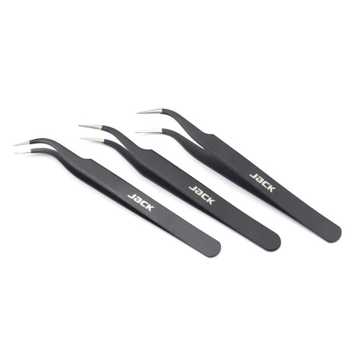 JACK® Tweezers with Curved Serrated Tip (811069)