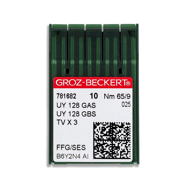 Groz-Beckert Light Ball Point Straight Stitch Industrial Machine Needles - UYx128GAS, UYx128GBS, TVx3 - 10/Pack