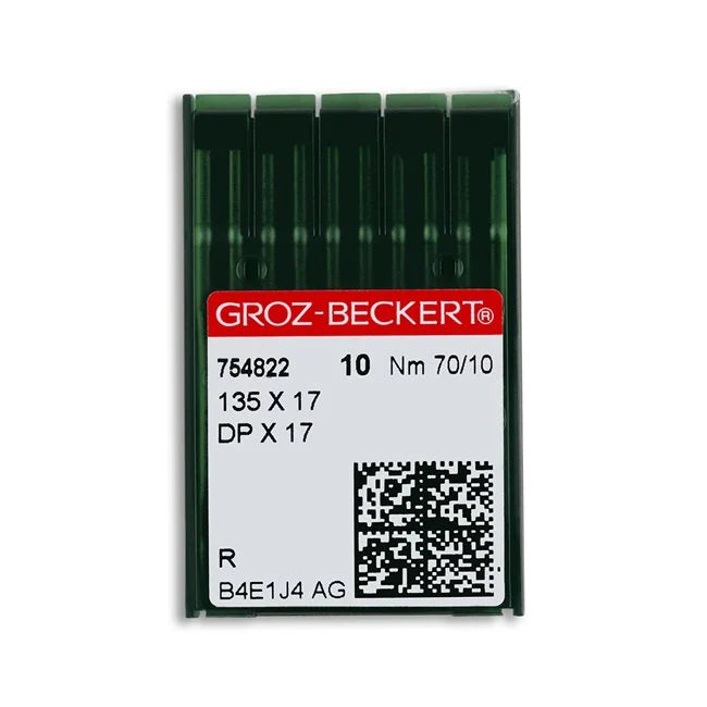 Groz-Beckert Regular Point Straight Stitch Industrial Machine Needles  - 135x17, DPx17 - 10/Pack