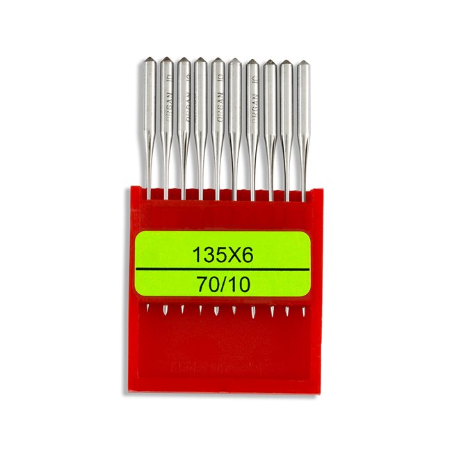 Organ Regular Point Straight Stitch Industrial Machine Needles - Size 10 - 135x6 - 10/Pack