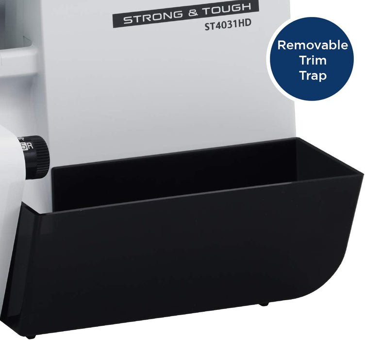 BROTHER® ST4031HD Serger, Strong & Tough Serger, 1,300 Stitches Per Minute, Durable Metal Frame Overlock Machine, Large Extension Table, 3 Included Accessory Feet, 12.99 x 14.37 x 17.01 in., White