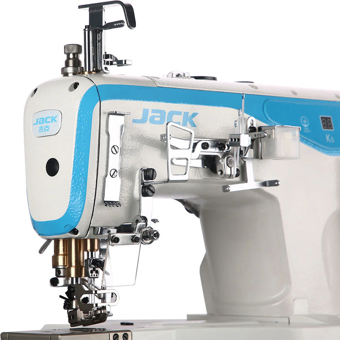 K5-D-D1GBX364 - CYLINDER BED COVERSTITCH SEWING MACHINE LEFT KNIFE TRIMMING MATERIAL WITH UNDER BED THREAD TRIMMER