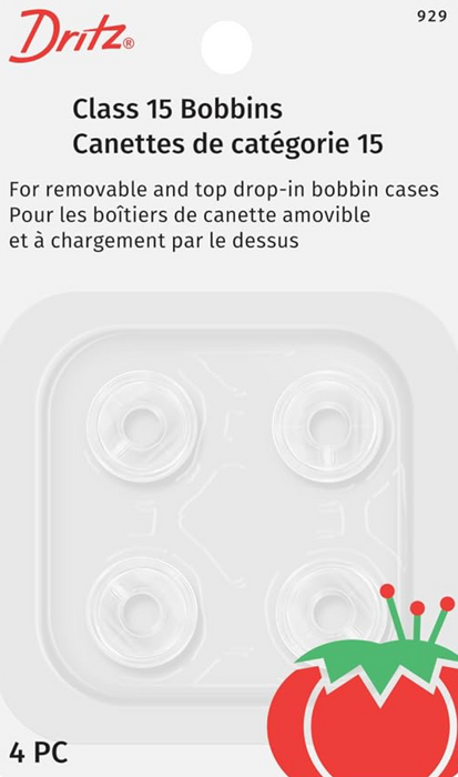 20-929 CLASS 15 BOBBINS - PLASTIC 4 CT.