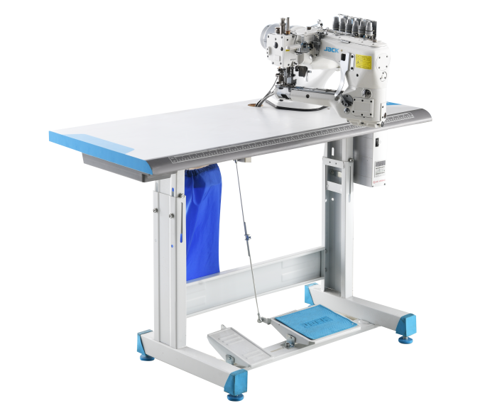 JK-8740C - BENDING ARM TYPE FOUR NEEDLE SIX THREAD ATTACHING SEWING MACHINE
