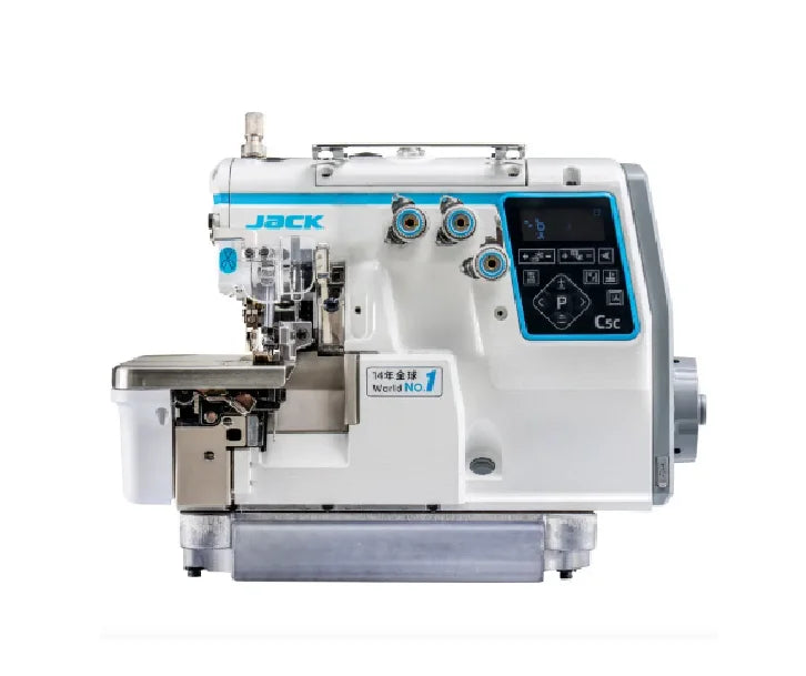 C5C-4-M03/333 Four thread super high speed automatic overlock machine plain seaming for Middle-heavy, global invention sensor to avoid cutting cloth, auto thread trimmer & foot lifter, providing whole process protection and LED light.