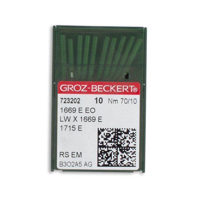 Groz-Beckert Regular Blind Stitch Industrial Machine Needle - Size 10 - 1669 E EO, LWx1669 E, 1715 E - 10/Pack