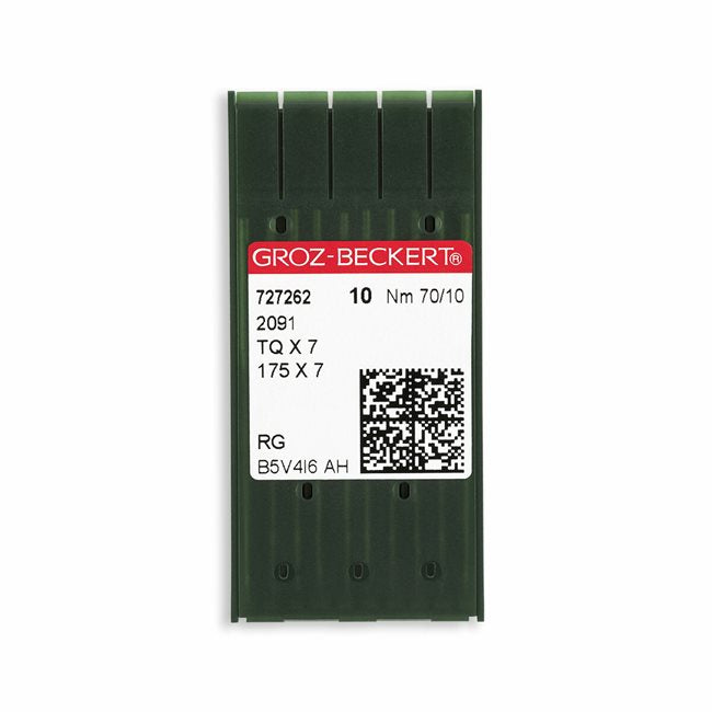 Groz-Beckert Regular Point Button Industrial Machine Needles - Size 10 - 2091, 175x7, TQx7 - 10/Pack