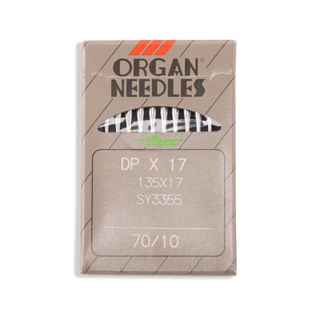 Organ Regular Point Machine Needles - Size 10 - 135x17, DPx17, SY3355 - 10/Pack