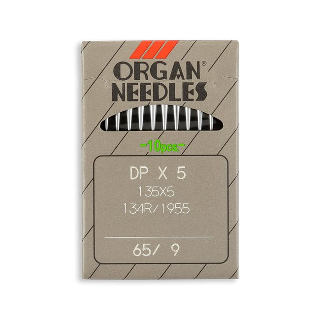 Organ Regular Point Industrial Machine Needles - Size 9 - DPx5, 135x7, 135x5, 134R/1955 - 10/Pack
