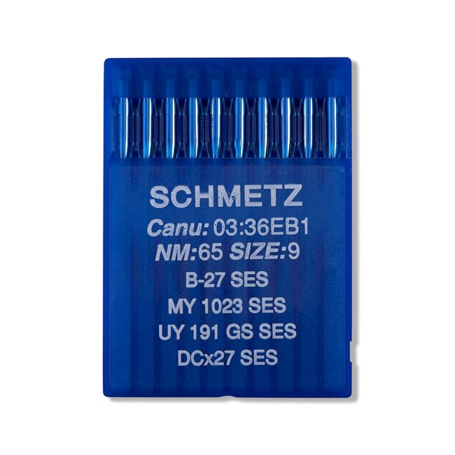 Schmetz Ball Point Industrial Machine Needles - B27 SES, MY 1023 SES, UY 191 GS SES, DCx27 SES - 10/Pack
